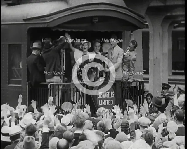 Aimee Semple McPherson Talking to a Crowd, 1930s. Creator: British Pathe Ltd.