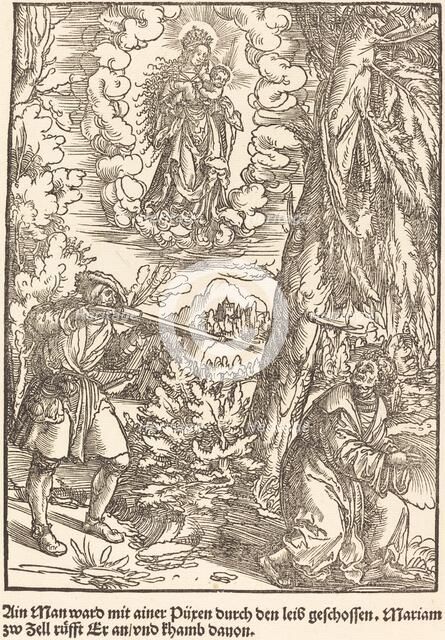 Ain Man ward mit ainer Puren ..., c. 1503. Creator: Master of the Legend Scenes.