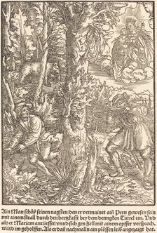 Ain Man Schoss seinen nagsten ..., c. 1503. Creator: Master of the Legend Scenes