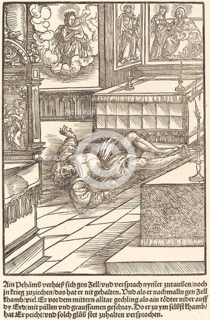 Ain Pehamss verheiss sich gen Zell ..., c. 1503. Creator: Master of the Legend Scenes.