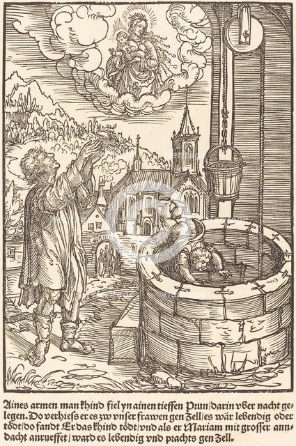 Aines armen man khind fiel ..., c. 1503. Creator: Master of the Legend Scenes.