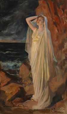Aino Ackté as Alcestis on the Banks of the Styx, 1902. Creator: Albert Edelfelt