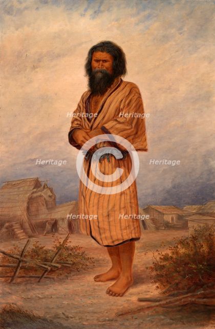 Aino Man, ca. 1893. Creator: Antonio Zeno Shindler.