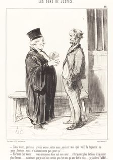 Ainsi donc, quoique j'vous avoue..., 1846. Creator: Honore Daumier