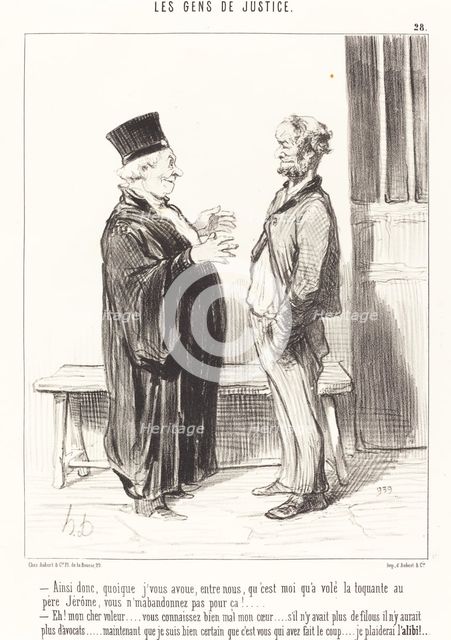 Ainsi donc, quoique j'vous avoue..., 1846. Creator: Honore Daumier.