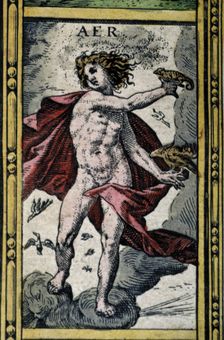 Air coloured engraving from the book Le Theatre du monde or Nouvel Atlas 1645, created, …