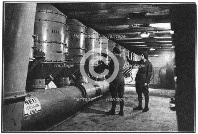 Air filters, Maginot Line, France, 1939. Artist: Unknown