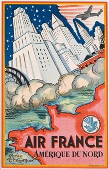 Air France, Amérique du Nord, 1946. Creator: Arnoux, Guy (1886-1951)