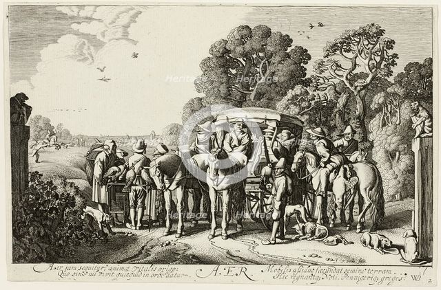 Air, plate two from The Four Elements, 1622. Creator: Jan van de Velde II.