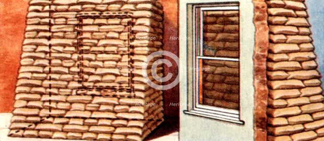 Air Raid Precautions, cigarette card, British, 1938. Artist: Unknown