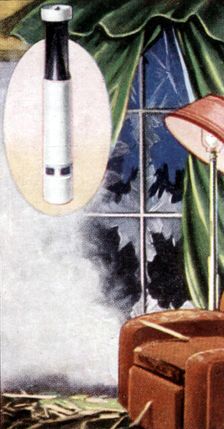 Air Raid Precautions, cigarette card, British, 1938