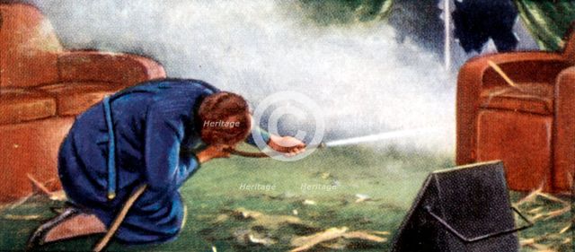 Air Raid Precautions, cigarette card, British, 1938. Artist: Unknown