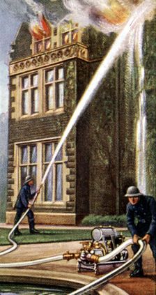 Air Raid Precautions, cigarette card, British, 1938