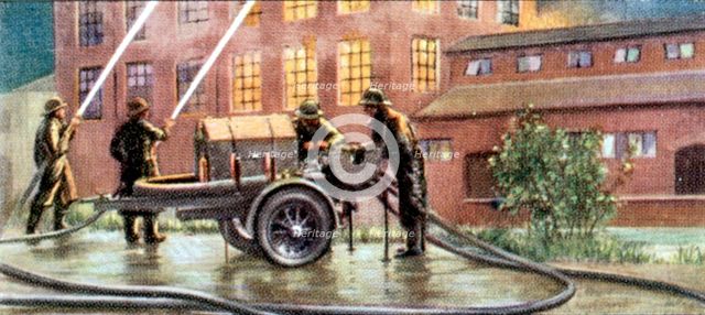 Air Raid Precautions, cigarette card, British, 1938. Artist: Unknown