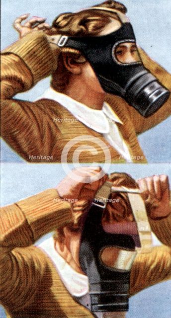 Air Raid Precautions, cigarette card, British, 1938. Artist: Unknown
