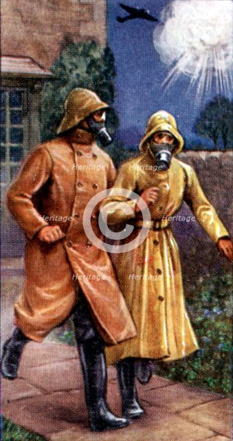 Air Raid Precautions, cigarette card, British, 1938. Artist: Unknown
