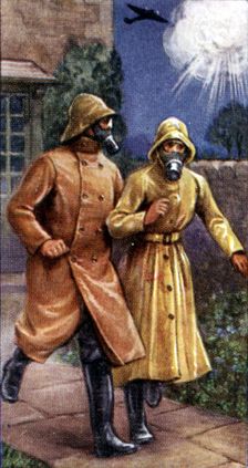 Air Raid Precautions, cigarette card, British, 1938
