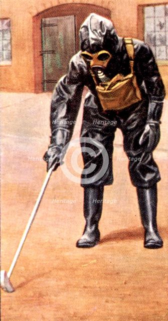 Air Raid Precautions, cigarette card, British, 1938. Artist: Unknown