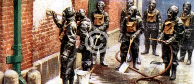 Air Raid Precautions, cigarette card, British, 1938. Artist: Unknown