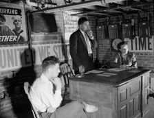 Air raid wardens meeting in zone nine, Southwest area, Washington, D.C, 1942. Creator: Gordon Parks