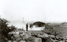 Air show outside the town of Växjö, Sweden, 1913. Creator: Unknown