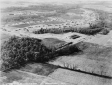 Air view of Jersey Homesteads, Hightstown, New Jersey, 1936. Creator: Dorothea Lange