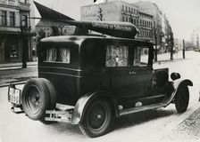 Aircraft bomb in the streets of Wroclaw, Poland, 1944