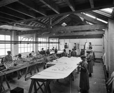 Aircraft manufacturing, Trollope and Colls Ltd, 17-25 Pleasant Street, Liverpool, December 1918. Artist: H Bedford Lemere