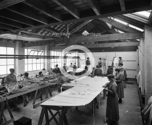 Aircraft manufacturing, Trollope and Colls Ltd, 17-25 Pleasant Street, Liverpool, December 1918. Artist: H Bedford Lemere.