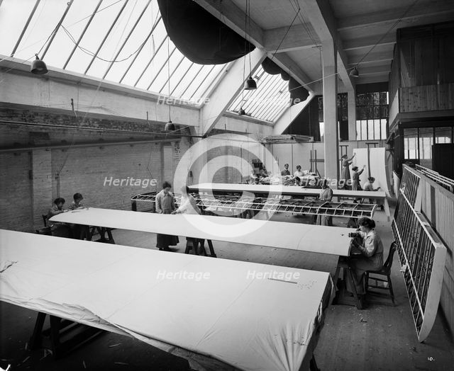 Aircraft manufacturing, Waring and Gillow factory, Hammersmith, London, November, 1916. Artist: H Bedford Lemere.