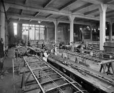 Aircraft manufacturing, Waring and Gillow factory, Hammersmith, London, November, 1916. Artist: H Bedford Lemere