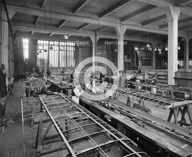 Aircraft manufacturing, Waring and Gillow factory, Hammersmith, London, November, 1916. Artist: H Bedford Lemere.