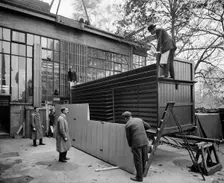 Aircraft manufacturing, Waring and Gillow factory, Hammersmith, London, November, 1916. Artist: Adolph Augustus Boucher