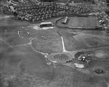 Airfield and Belle Vue Stadium, Doncaster, South Yorkshire, 1935. Artist: Aerofilms