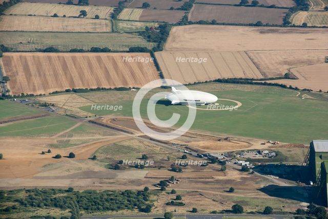 Airlander 10, a hybrid airship, at Cardington, Bedfordshire, 2016. Creator: Damian Grady.
