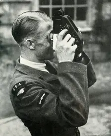 Airman learning navigation during the Second World War, 1941. Creator: Charles Brown
