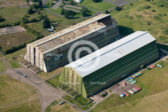Airship hangars, RAF Cardington, Bedfordshire, c2010s(?). Artist: Damian Grady.