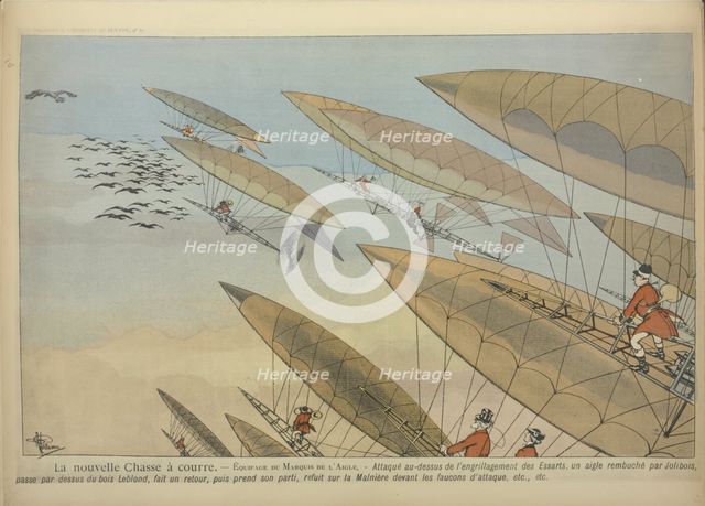 Airship hunting, c.1921. Creator: Guillaume, Albert (1873-1942).