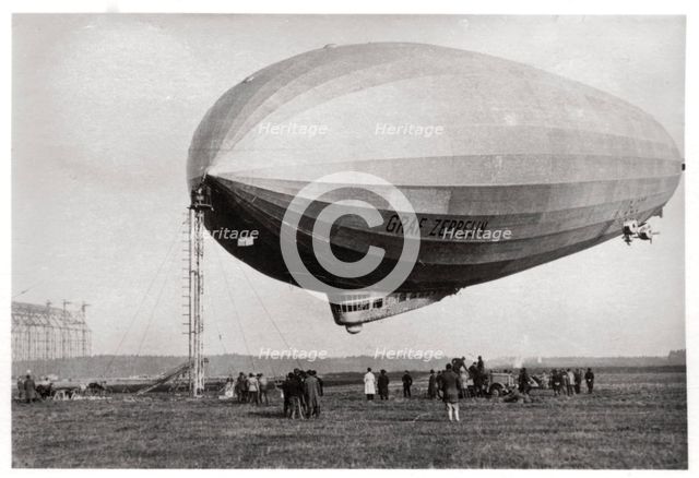 Airship LZ127 'Graf Zeppelin' moored at Loewental, Germany, 1933. Artist: Unknown