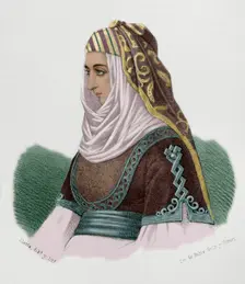 Aisha bint Muhammad ibn al-Ahmar, (15th century), called Aisha al-Hurra or Aixa, Queen..., 1869. Creator: Santiago Llanta