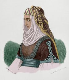 Aisha bint Muhammad ibn al-Ahmar, (15th century), called Aisha al-Hurra or Aixa, Queen..., 1869. Creator: Santiago Llanta