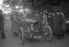 AJ Hancock's 3308 cc Vauxhall at the RAC Isle of Man TT race, 10 June 1914. Artist: Bill Brunell