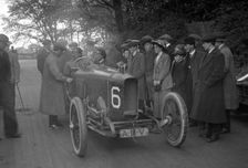 AJ Hancock's 3308 cc Vauxhall at the RAC Isle of Man TT race, 10 June 1914. Artist: Bill Brunell
