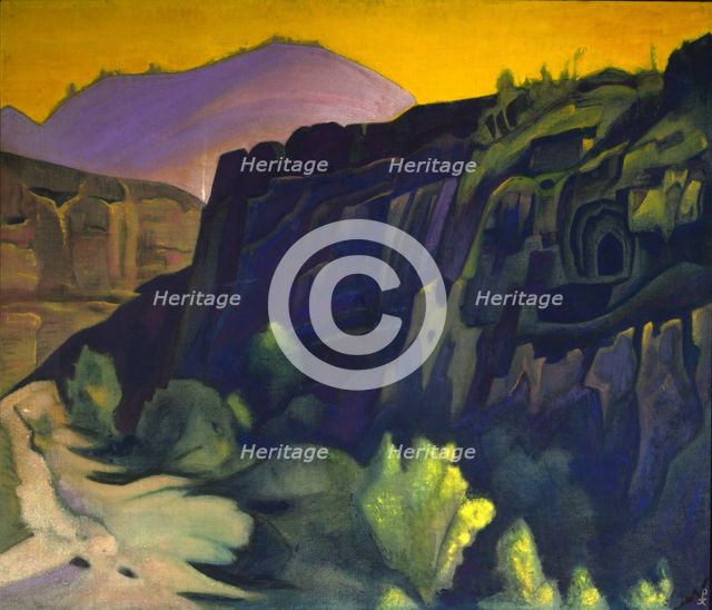 Ajanta Caves', 1938. Creator: Roerich, Nicholas (1874-1947).