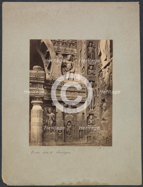 Ajinta Cave No. 19, 1850s-1870s. Creator: Francis Frith & Co. (British).