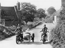 AJS motorbikes, c1939