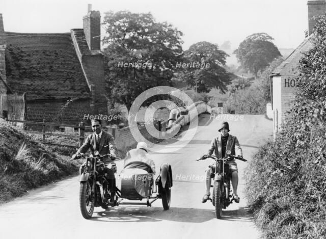 AJS motorbikes, c1939. Artist: Unknown
