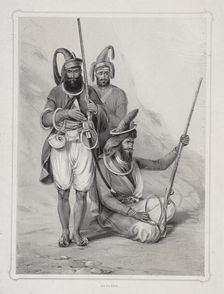 Akalees (Indian warriors), 1844. Artist: Lowes Dickinson