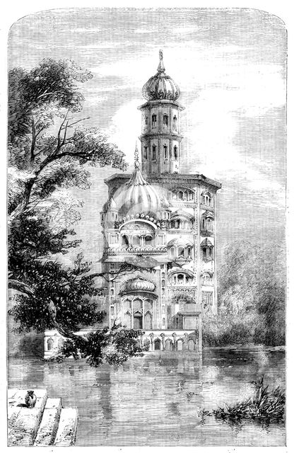 Akalis Tower at Umritzir - from a drawing by W. Carpenter, Jun., 1858. Creator: Unknown.