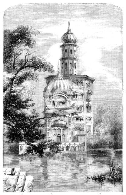 Akalis Tower at Umritzir - from a drawing by W. Carpenter, Jun., 1858. Creator: Unknown.